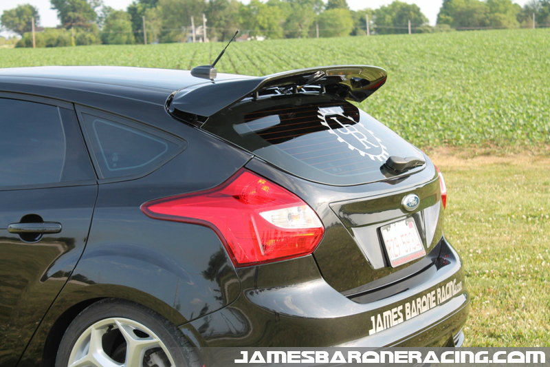 Black Rear Spoiler Riser Kit For Ford Focus ST Hatchback 2013-2016 – Wing Raiser